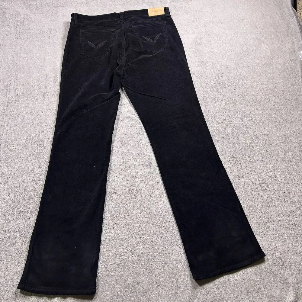 NWT Fabrizio Gianni Bootcut Jeans Women's 16 Black Corduroy Made In USA